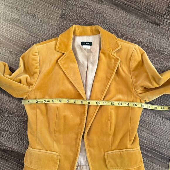 J. Crew Golden Yellow Velour Jacket - Picture 7 of 9